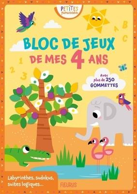 Bloc de jeux de mes 4 ans. Avec plus de 250 gommettes