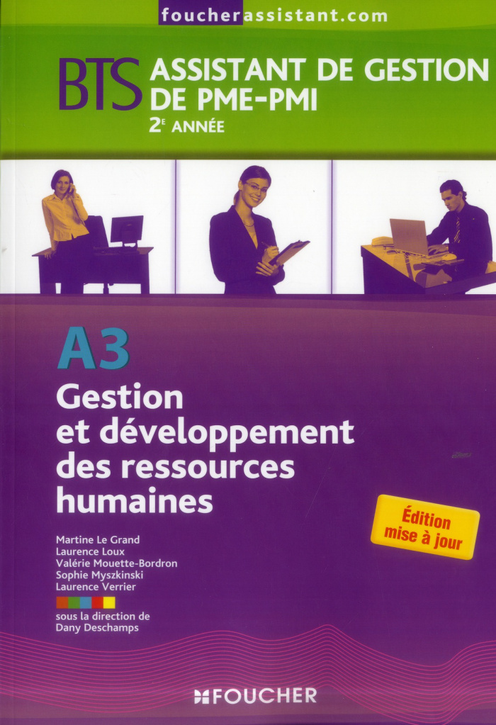 A3 GESTION ET DEVELOPPEMENT DES RESSOURCES HUMAINES 2E ANNEE BTS