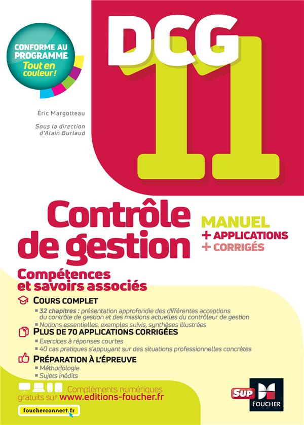 Contrôle de gestion DCG 11. Manuel   Applications   Corrigés