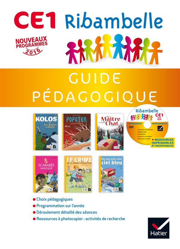 Ribambelle CE1 série jaune. Guide pédagogique, Edition 2016, avec 1 CD audio