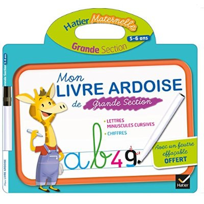 Mon livre ardoise de grande section 5-6 ans. Contient : 1 feutre effaçable