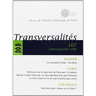 Transversalités n°107