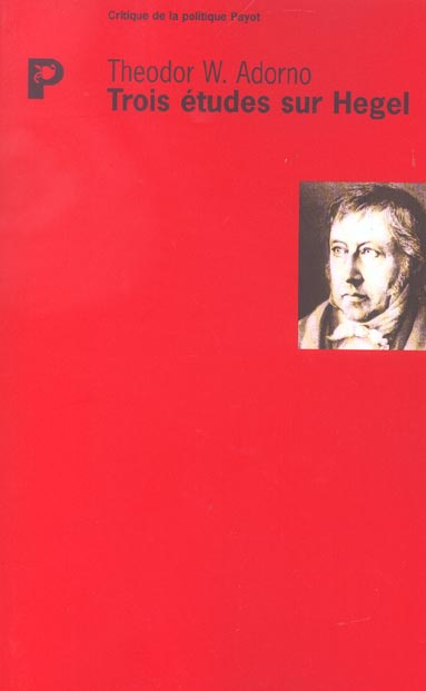 Trois études sur Hegel