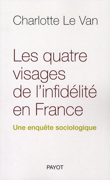 Les quatre visages de l'infidélite en France. Une enquête sociologique