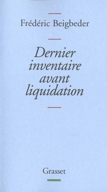 Dernier inventaire avant liquidation