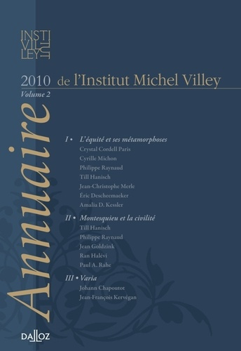 Annuaire de l'Institut Michel Villey. Volume 2, 2010