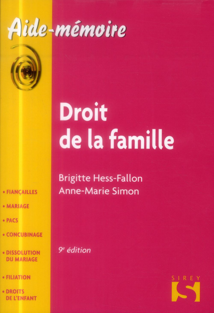 Droit de la famille. 9e édition