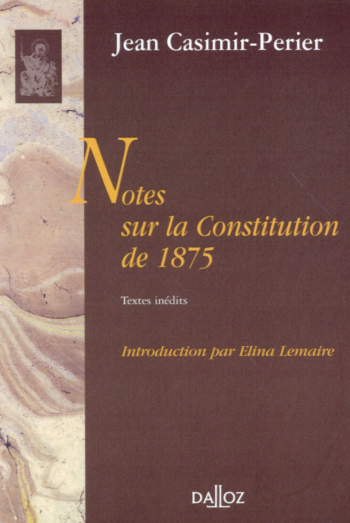 Notes sur la Constitution de 1875