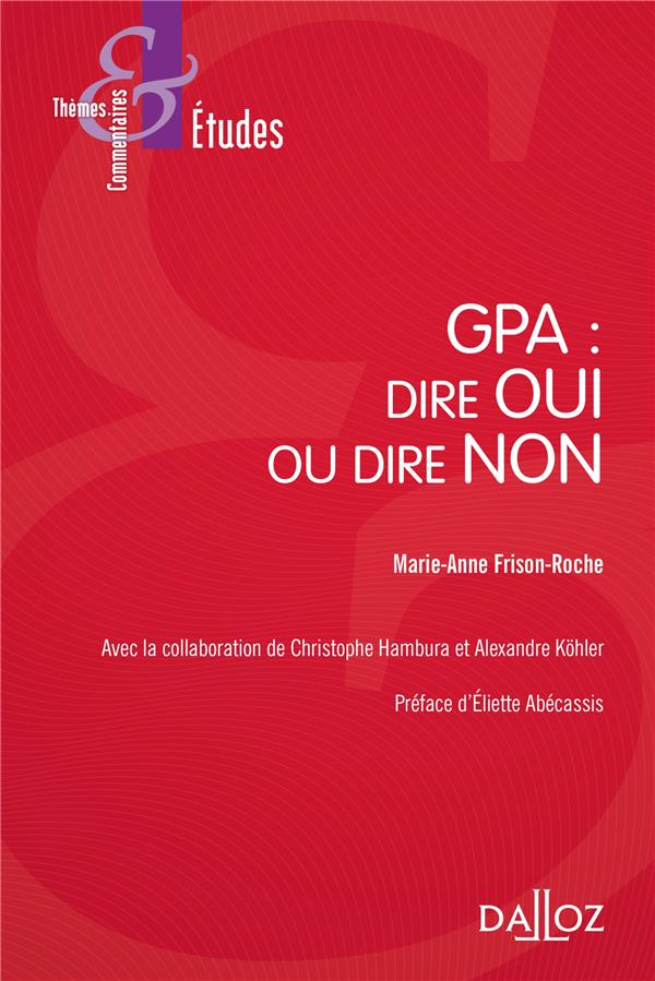 GPA : dire oui ou dire non