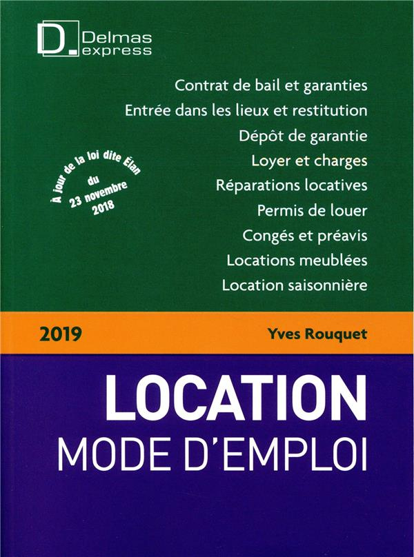 Location mode d'emploi. Edition 2019