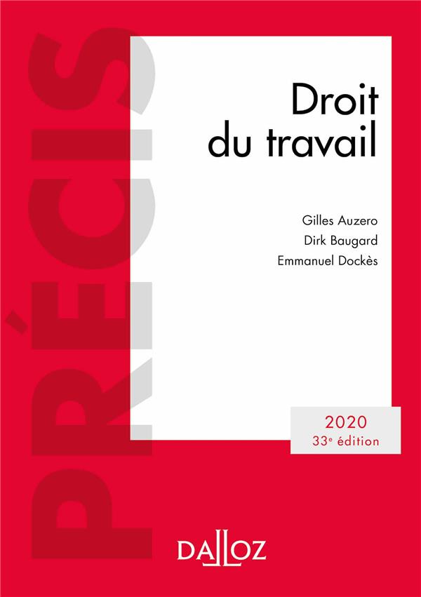 Droit du travail. Edition 2020