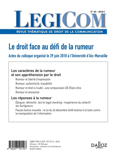 Legicom N° 60-2018/2 : Legicom nº60 2018/1