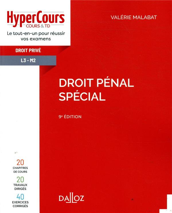 Droit pénal spécial. 9e édition
