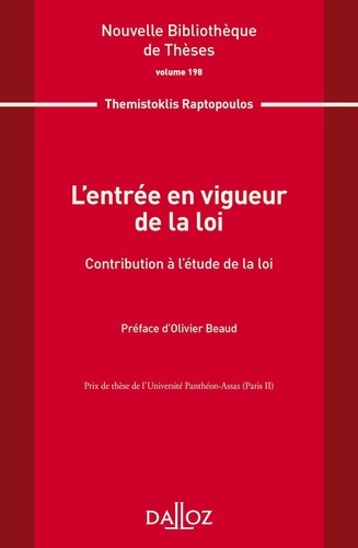 L'entrée en vigueur de la loi