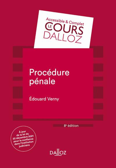 Procédure pénale. 8e édition