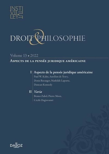 Droit & Philosophie N° 13/2022 : Aspects de la pensée juridique américaine