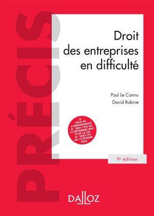 Droit des entreprises en difficulté. 9e édition