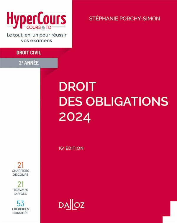 Droit des obligations. Droit civil 2e année, Edition 2024