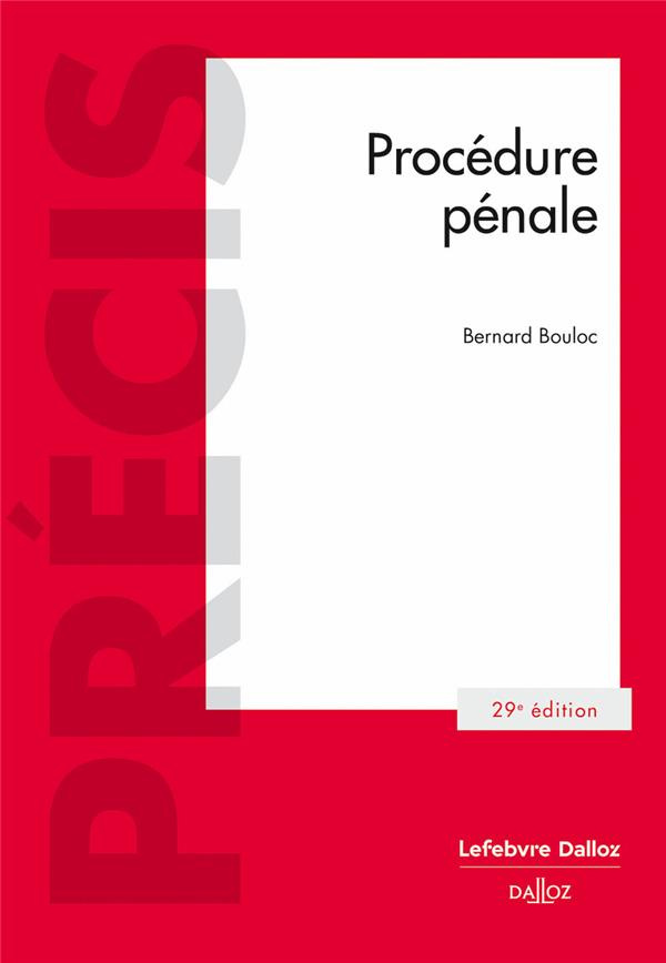 Procédure pénale. 29e édition