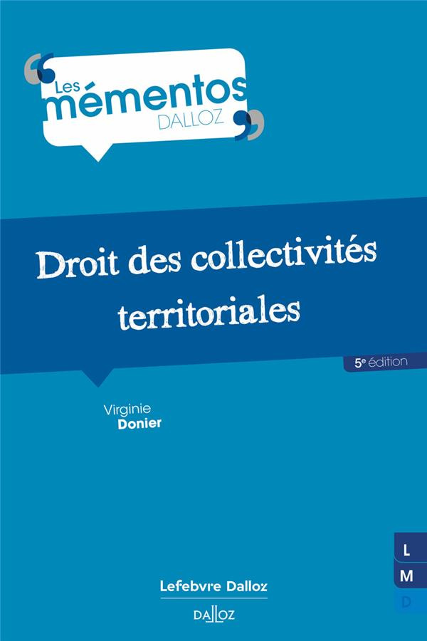 Droit des collectivités territoriales. 5e édition