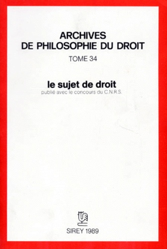 Le Sujet de droit