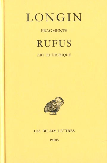 Fragments ; Art rhétorique. Edition bilingue français-grec ancien