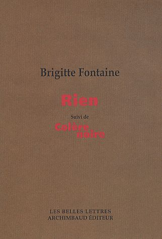 Rien. Suivi de Colère noire, 2e édition