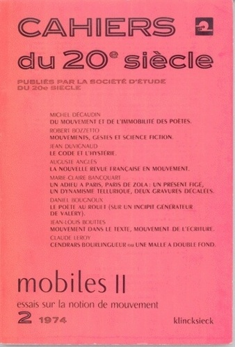 Mobiles 2. Essais sur la notion de mouvement