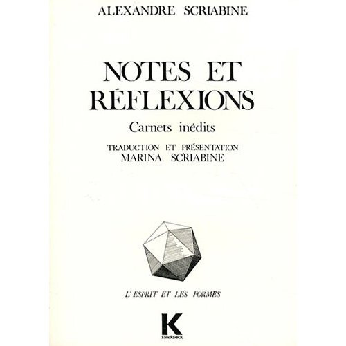 Notes et réflexions. Carnets inédits