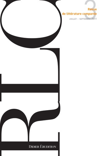 Revue de littérature comparée N° 339, 2/2011