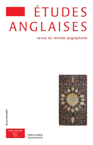Etudes anglaises N° 70/4, 2017