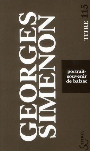 Portrait souvenir de Balzac