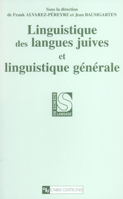 Linguistique des langues juives et linguistique générale