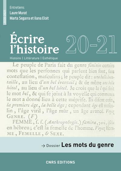 Ecrire l'histoire N° 20/2021 : Les mots du genre