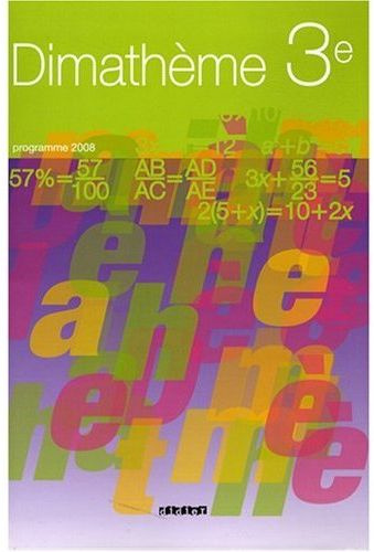 Dimathème 3e. Programme 2008
