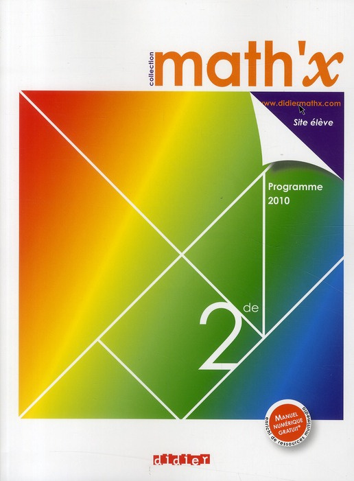 Math'x 2de. Programme 2010