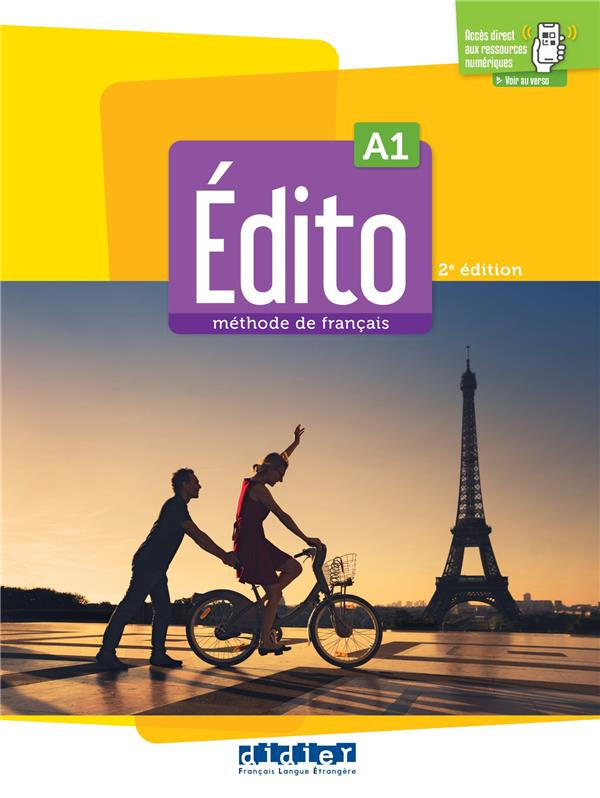 Edito A1 Méthode de français. Livre élève   didierfle.app, 2e édition