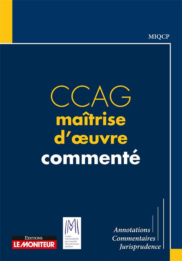 CCAG maîtrise d'oeuvre commenté