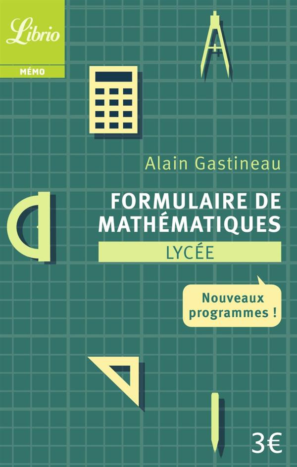 FORMULAIRE DE MATHEMATIQUES (NE)