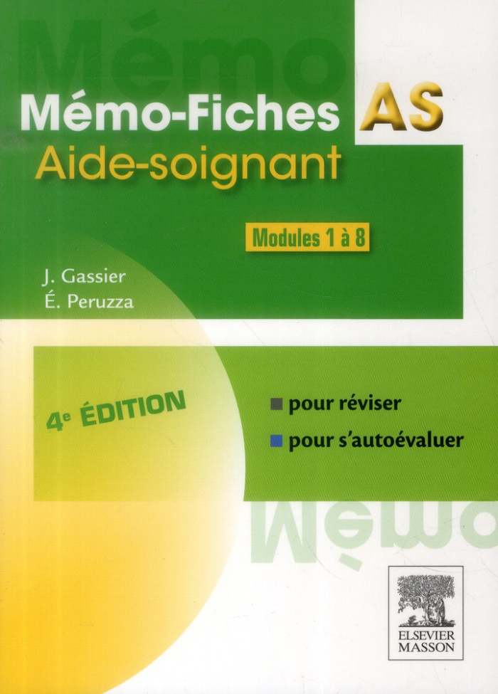 Mémo-fiches AS Aide soignant - modules 1 à 8
