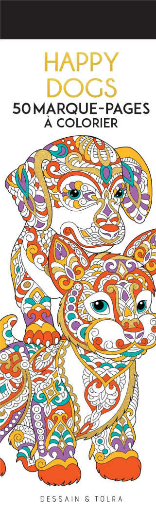 Happy dogs. 50 marque-pages à colorier