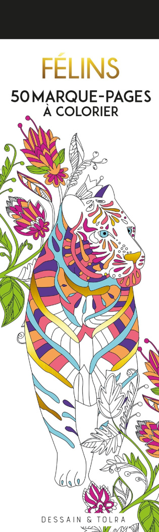 Félins. 50 marque-pages à colorier