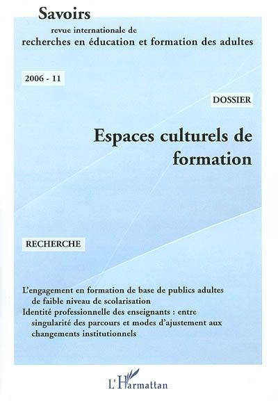 Espaces culturels de formation, Savoirs n°11
