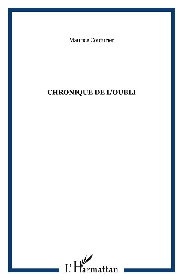 Chronique de l'oubli