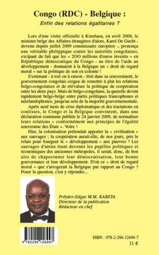 Palabres N° 11 : Congo (RDC) - Belgique. Enfin des relations égalitaires ?