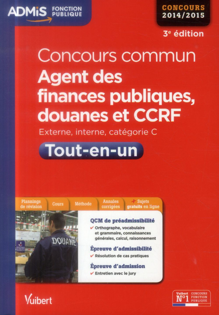 Concours commun Agent des finances publiques, douanes et CCRF tout-en-un. 3e édition