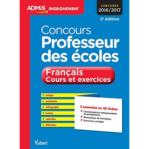 Concours professeur des écoles. Français Cours et exercices, Epreuve écrite