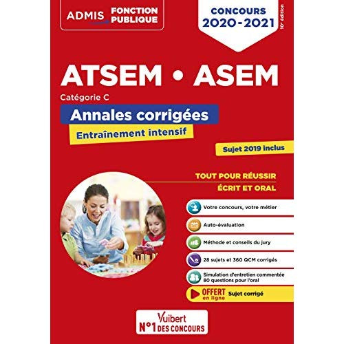 Concours ATSEM ASEM. Annales corrigées, Edition 2020-2021