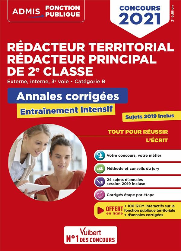 Concours Rédacteur territorial, Rédacteur principal externe, interne, 3e voie, catégorie B. Annales