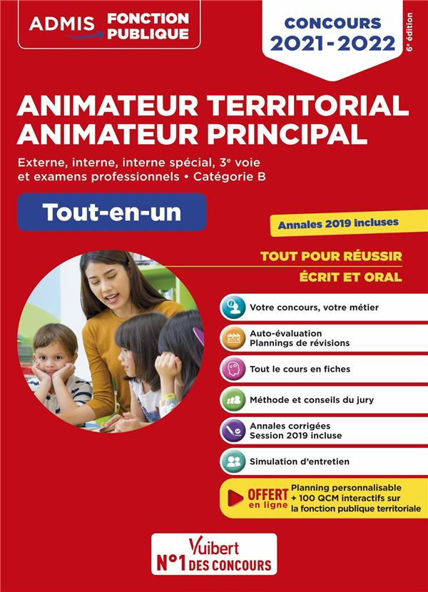 Concours Animateur territorial Animateur principal externe, interne, interne spécial, 3e voie et exa